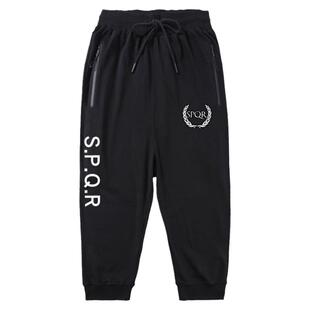 SPQR罗马帝国军事朱庇特营爱好者七分裤男女短裤休闲裤子7分裤夏