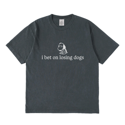 Losing dogs短袖t恤夏季设计感小众情侣男女宽松圆领上衣