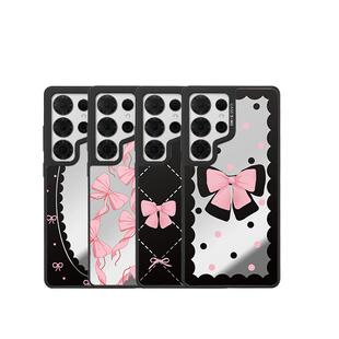 CASEBANGx艺术家凌凌七联名粉墨蝴蝶结系列出镜壳一体式手机壳适用于三星Galaxy S25/S25+/S25Ultra/A56