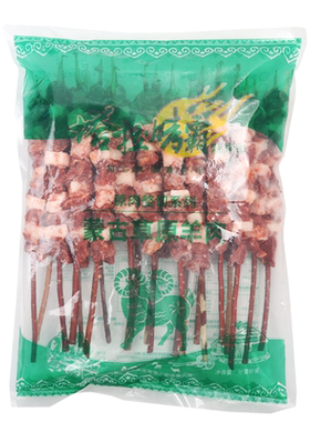 红柳枝羊肉串烧烤食材
