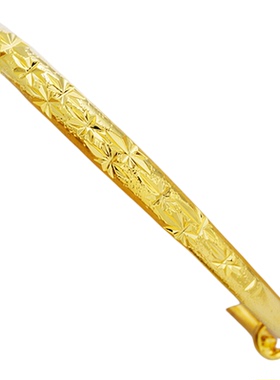 6mm加粗黄铜镀金推拉满天星手镯