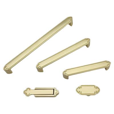 新中式橱柜衣柜门抽屉铜拉丝拉手