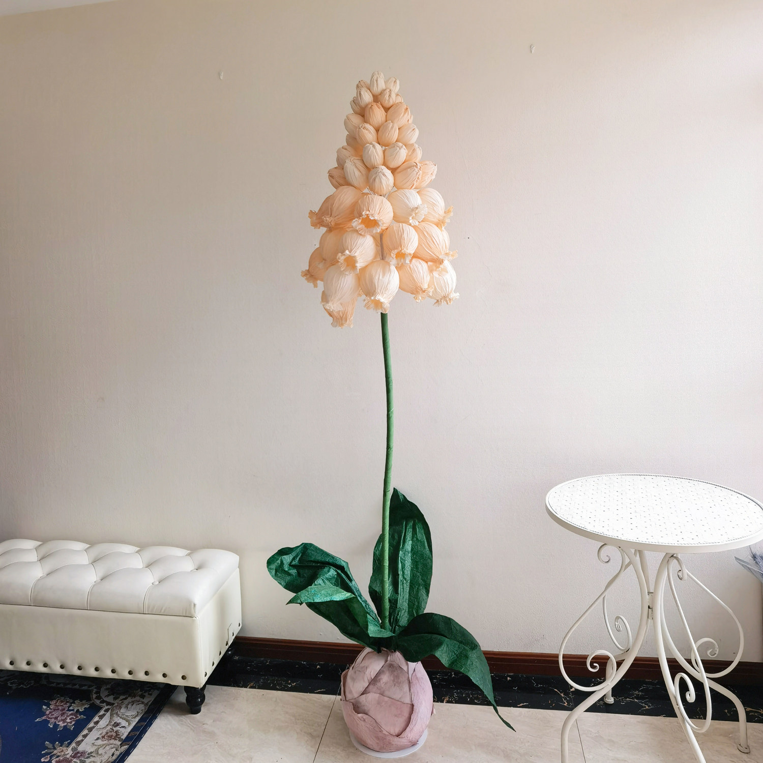 大型花葡萄风信子diy材料包美陈商场婚礼纸艺皱纹纸手工套装大花