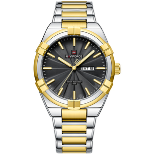 领翔新款男士高级感简约风气质商务表钢带轻熟男精致感夜光表防水