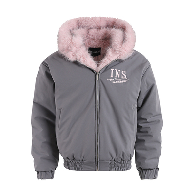 INSstudios粉色座山雕棉服外套