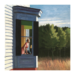 爱德华霍普Edward Hopper人像风景背景墙小众挂画客厅餐厅装饰画