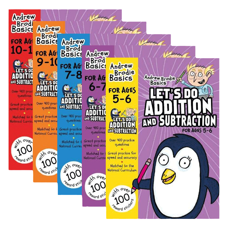 我们一起做加法和减法 5-11岁 5册 英文原版 Let's do Addition and Subtraction 5-11 英文版 Andrew Brodie 进口英语原版书籍