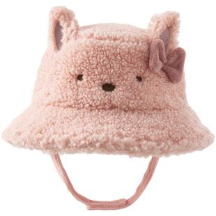 戴维贝拉儿童帽子男童保暖冬季新款仿羊羔绒渔夫帽中大童洋气盆帽