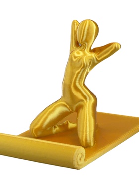 3D打印做瑜伽的少女手机摆件支架