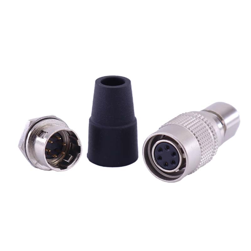 兼容广濑6芯连接器HR10A-7P/R-6P/6S 工业相机RED线缆航空插头插
