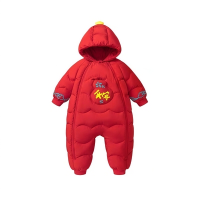 品牌婴儿羽绒连体衣拜年服爬服