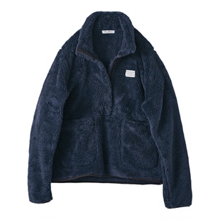 冬季新品 桑妮库拉/Sunny clouds山系立领套头双面摇粒绒衫藏青色