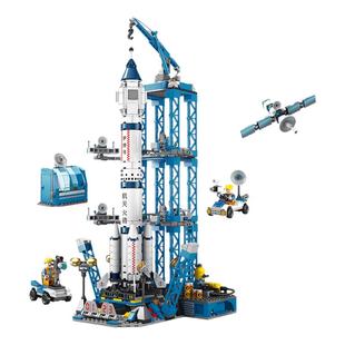 男孩小颗粒积木航天科教系列太空飞船火箭儿童益智力玩具5-6到8岁