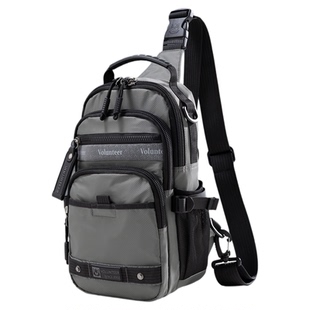 华朗迪尔新款斜挎包男士牛津布单肩包户外两用小背包多口袋胸包男