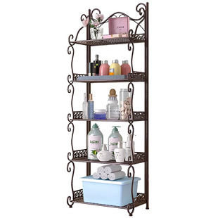 置物架卧室桌面铁艺小书架落地窄卫生间现代床头杂物厨房收纳架子