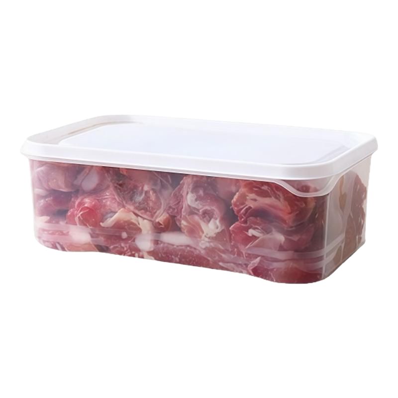 冰箱收纳盒食品级冷冻肉专用储物盒可加热密封保鲜盒长方形分装盒