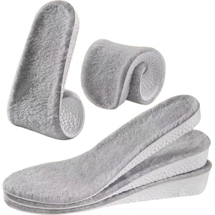 马丁靴羊绒保暖增高鞋垫男女冬季隐形软底不累脚加绒内增高垫后跟