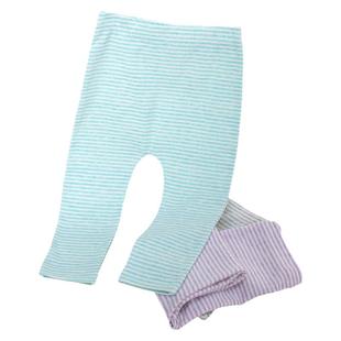 拉波米宝宝A类条纹打底裤春秋新款婴儿男女童休闲家居修身长裤子