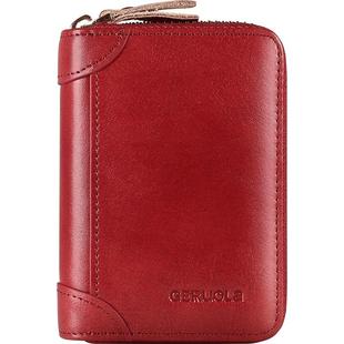 卡包女式小巧精致高档牛皮防盗刷多卡位证件收纳卡夹真皮银行卡套