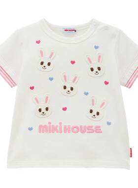 日本直邮MIKIHOUSE 日本兔头短袖T恤10-5254-689