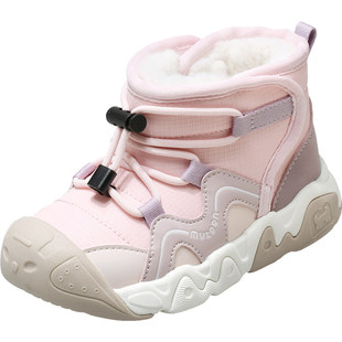 牧童童鞋棉靴女童2025冬季新款户外大棉鞋加厚保暖防寒男童雪地靴