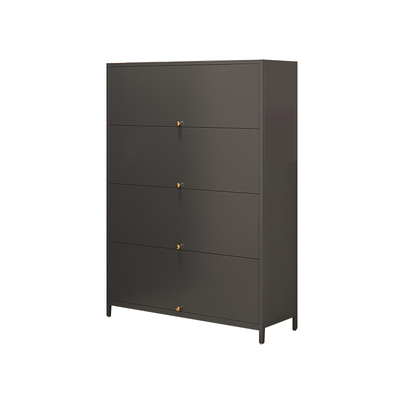 家用钢制鞋柜门口落地多层入户玄关大容量翻开门收纳金属防尘鞋架