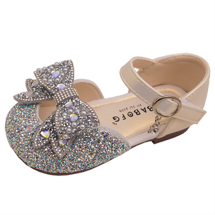 女童凉鞋包头2026夏季新款儿童鞋子小女孩公主鞋亮片水钻包跟洋气
