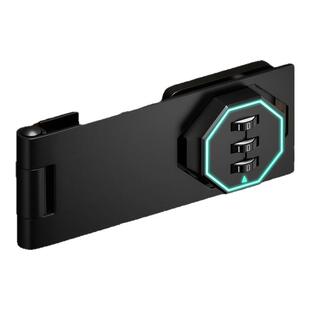 密码门锁免打孔卡扣门明插销冰箱对开锁抽屉锁门栓橱柜双开门锁具