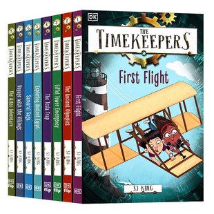 DK时间守护团系列8册英文原版小说 The Timekeepers Ancient Olympics历史主题儿童冒险章节桥梁故事书古埃及世博会首次飞行大冒险