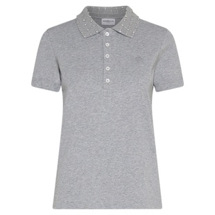 MARELLA 2025秋冬女装Polo领仿水钻纯棉T恤3956045402