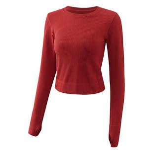 【羽织系列】gigt极吉新年限定瑜伽服秋冬红色运动T恤健身上衣女