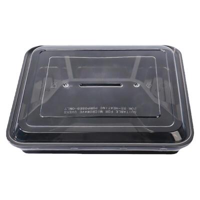 饮龙长方形塑料分餐多格快餐盒