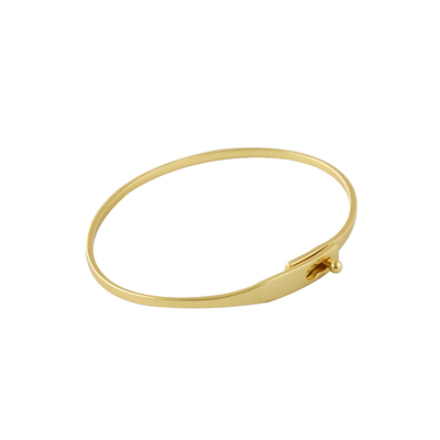 铜镀金搭扣设计法式简约造型手镯