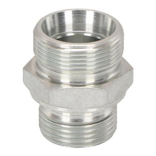 永华标准1CB公制H型转英制ED圈密封直接24°锥碳钢G螺纹直通接头