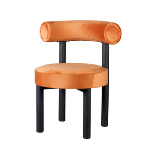 轻奢靠背餐椅卧室梳妆化妆椅设计师洽谈会客椅布艺小胖FAT弯弯椅