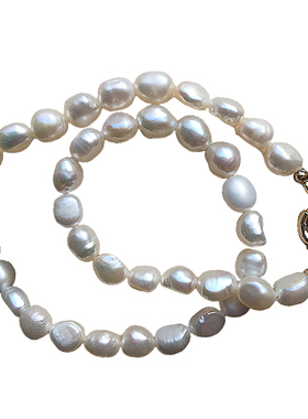 天然淡水巴洛克异形珍珠项链