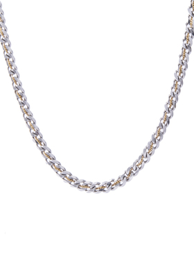 金银锁骨链男士钛钢项链男款潮牌