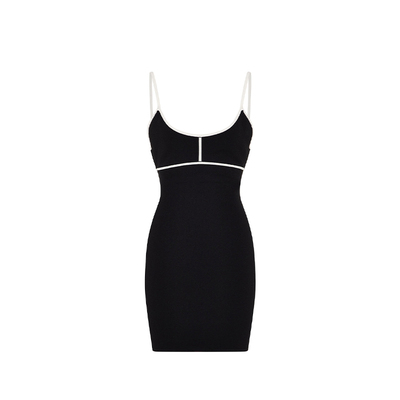 ParisGeorgia撞色吊带连衣裙