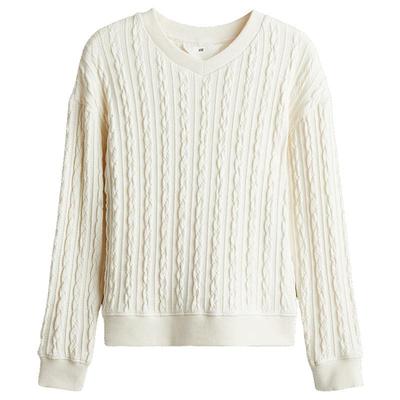 HM童装儿童男童25秋季针织衫V领绞花针织套衫1265024