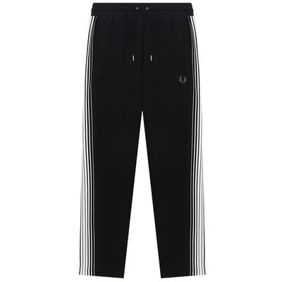 FRED PERRY男士休闲裤2025冬季新款条纹麦穗刺绣运动长裤子T8518