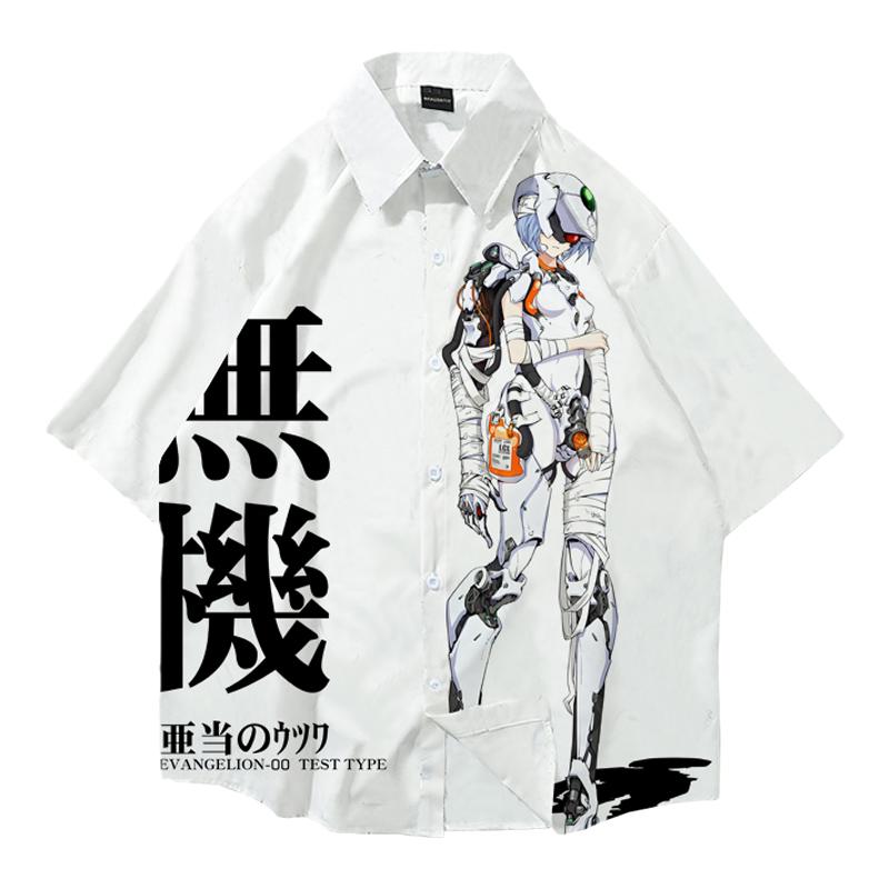 EVA短袖长袖衬衣尖领动漫