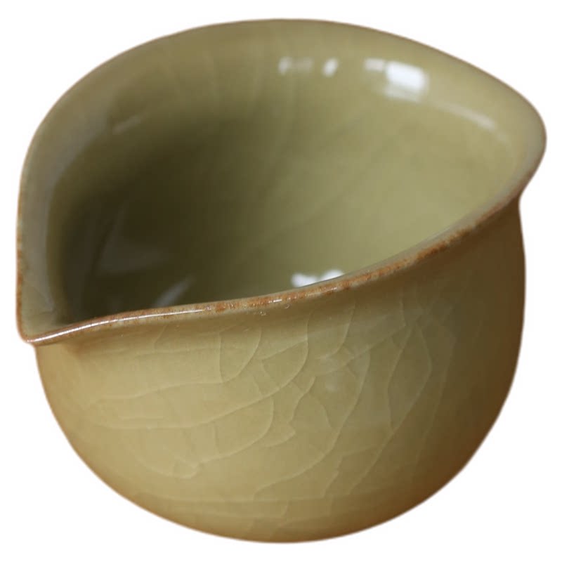 龙泉季景金手工哥窑瓷器冰裂釉茶茶海
