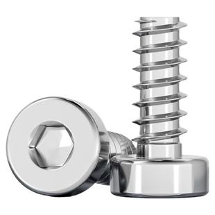 304不锈钢薄头圆柱头内六角平尾自攻螺丝HB薄杯头螺钉MM2M3M4M5M6