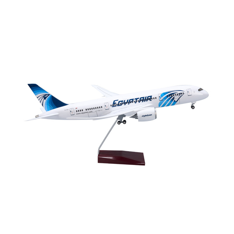 带灯仿真埃及航空787客机飞机模型民航波音礼物摆件男生EgyptAir