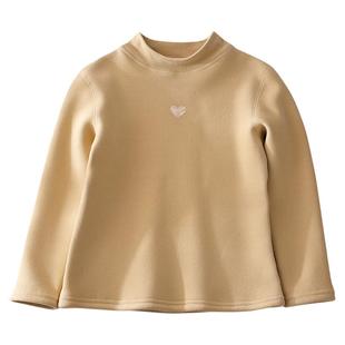 女童打底衫儿童加绒加厚秋衣宝宝秋冬一体绒保暖上衣洋气内搭T恤