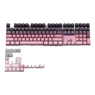 潮玩客pbt正刻狼蛛f87pro欧希德微尘侧刻键帽渐变透光机械键盘oem