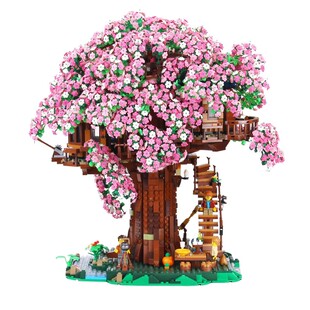 2025成人樱花树屋积木玩具新款高难度巨大型建筑拼图送女孩子礼物