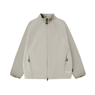 鲁道夫三防HEEMKIZOO美式春季立领夹克男休闲短宽版型外套潮上衣