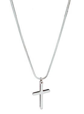 钛钢十字架男女气质项链锁骨链