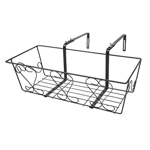 阳台栏杆种植花盆花架挂架花槽园艺种菜架圆钩子可调节悬挂式花架